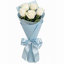 Букет 5 Белых роз Проуд в Козмодемьянске