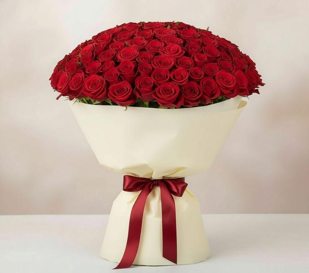 Букет 101 Красная роза Милано в Козмодемьянске