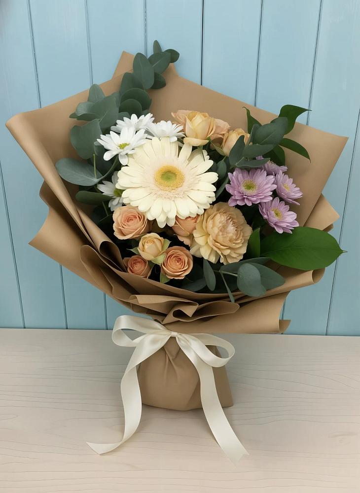 Букет цветов из: Герберы и Хризантемы в Козмодемьянске