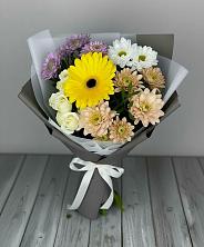 Букет цветов из:  Розы, Герберы и Хризантемы в Козмодемьянске