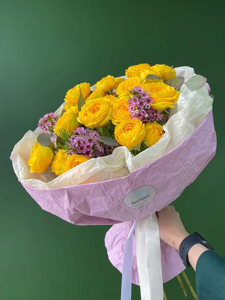 Кустовые желтые розы в Козмодемьянске Букет Кустовые желтые розы в Козмодемьянске