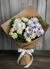 Букет цветов из:  Хризантемы и Розы в Козмодемьянске