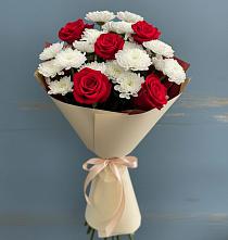 Букет цветов из:  Розы и Хризантемы в Козмодемьянске