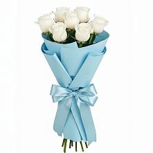 Букет 7 белых роз Проуд в Козмодемьянске