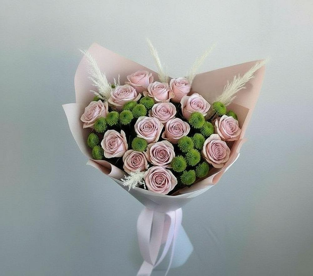 Букет цветов из: Розы и Хризантемы в Козмодемьянске