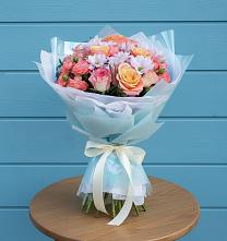 Букет цветов из:  Хризантемы и Розы в Козмодемьянске