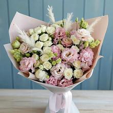 Букет цветов из:  Альстромерии и Розы в Козмодемьянске